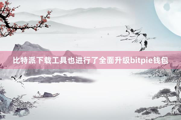   比特派下载工具也进行了全面升级bitpie钱包