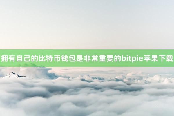   拥有自己的比特币钱包是非常重要的bitpie苹果下载