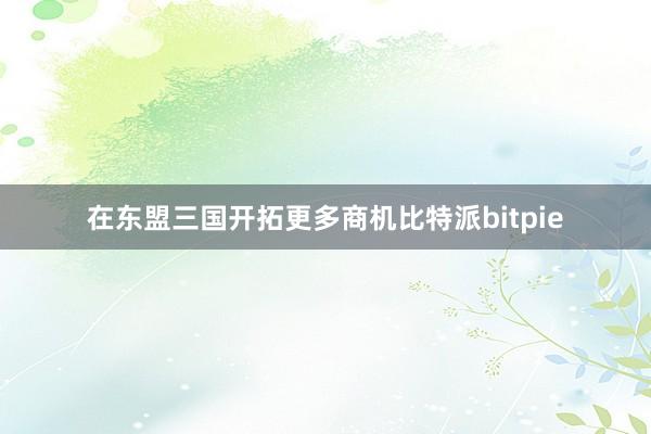   在东盟三国开拓更多商机比特派bitpie