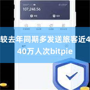 较去年同期多发送旅客近440万人次bitpie