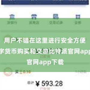 用户不错在这里进行安全方便的数字货币购买和交游比特派官网app下载